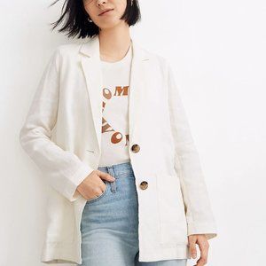 Madewell Cream Linen Blazer